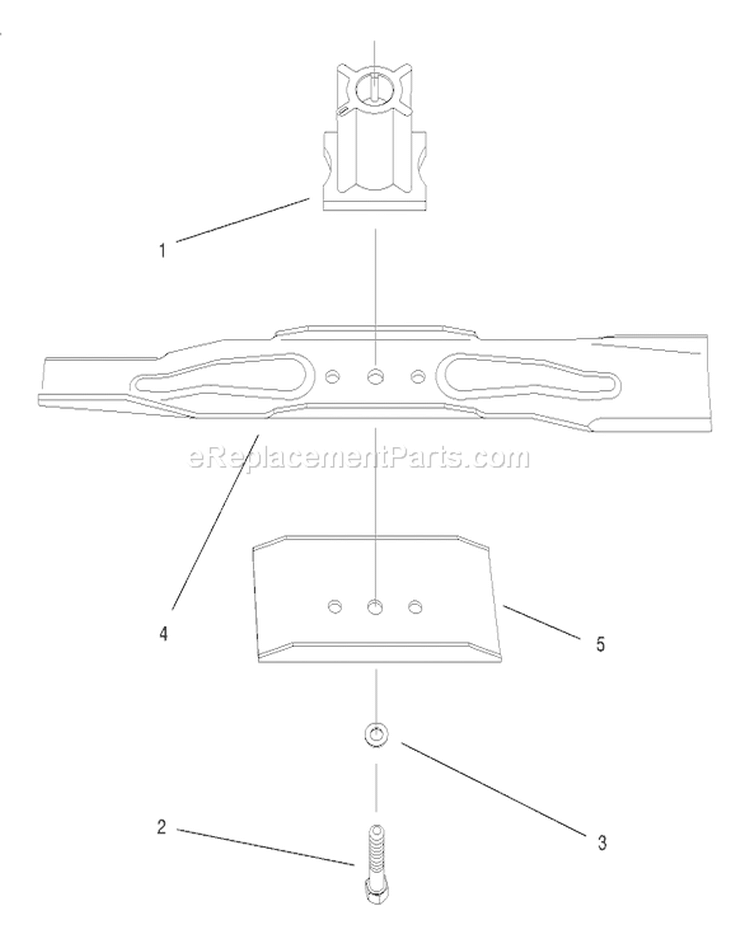 Blade Assembly Diagram and Parts List for 20803 8900001-8999999 - 1998 Toro Lawn Mower