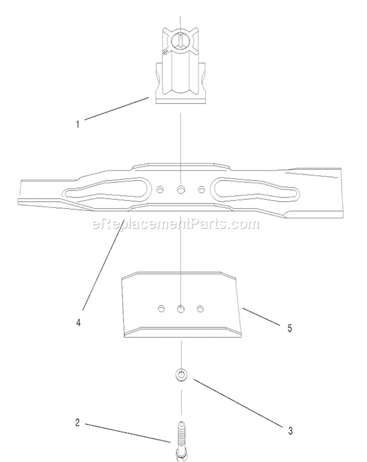 Blade Assembly Diagram and Parts List for 20804 7900001-7999999 - 1997 Toro Lawn Mower