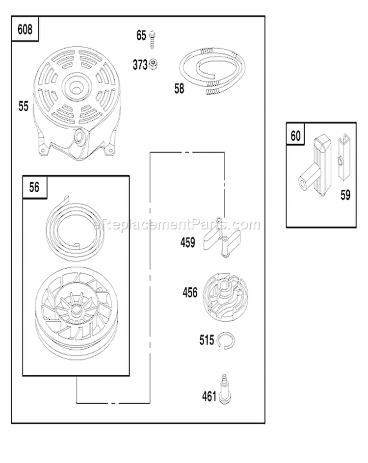 Page L Diagram and Parts List for 20804 8900001-8999999 - 1998 Toro Lawn Mower