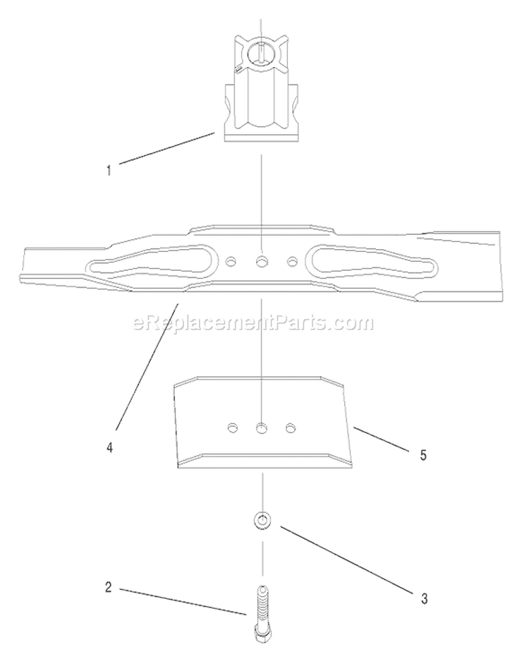 Blade Assembly Diagram and Parts List for 20804 8900001-8999999 - 1998 Toro Lawn Mower