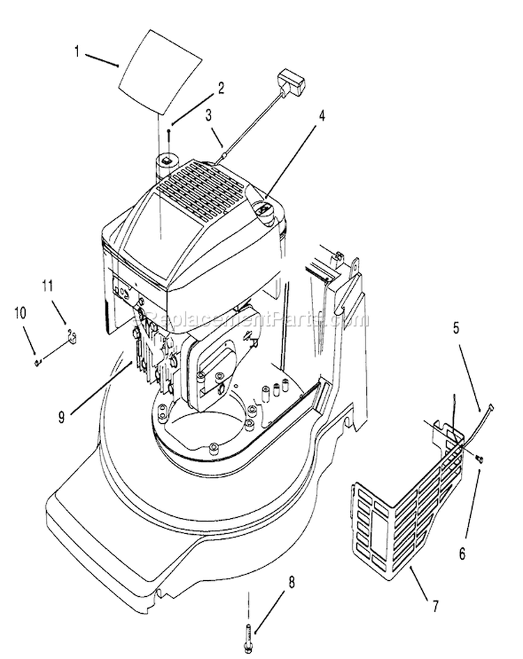 Engine Assembly Diagram and Parts List for 20806BC 4900001-4999999 - 1994 Toro Lawn Mower