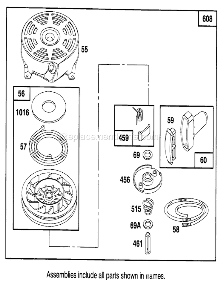 Page H Diagram and Parts List for 20806B 4900001-4999999 - 1994 Toro Lawn Mower