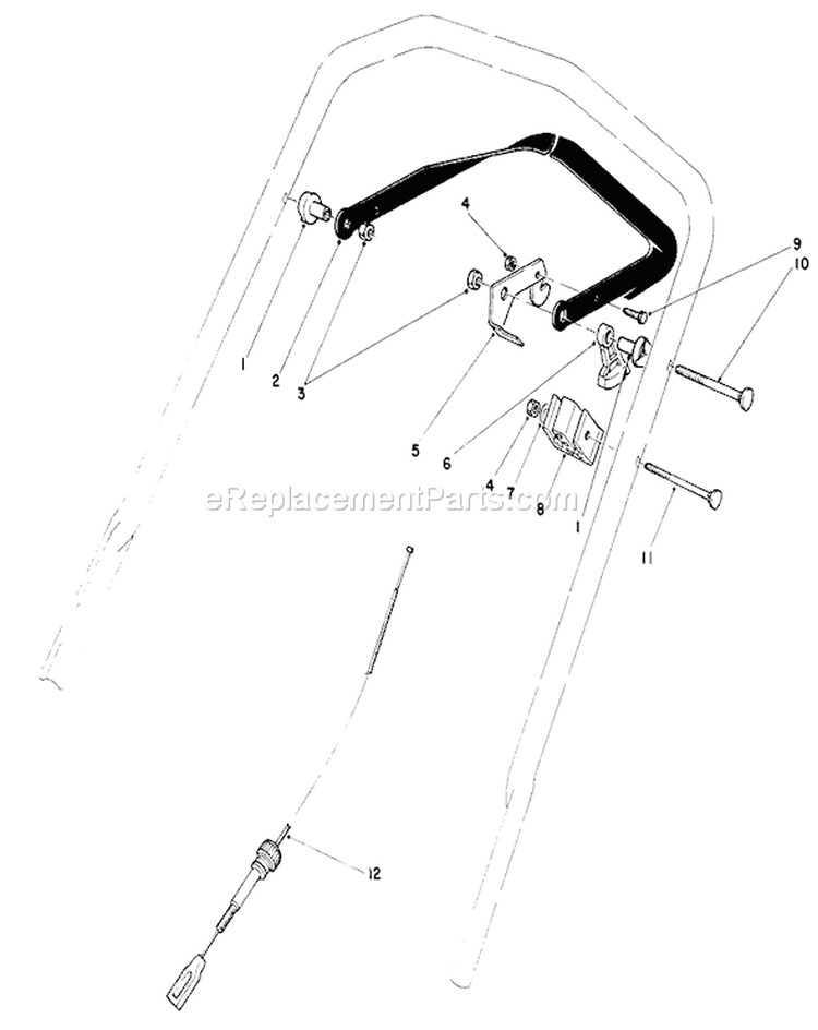 Traction Control Assembly Diagram and Parts List for 20810 4000001-4999999 - 1984 Toro Lawn Mower