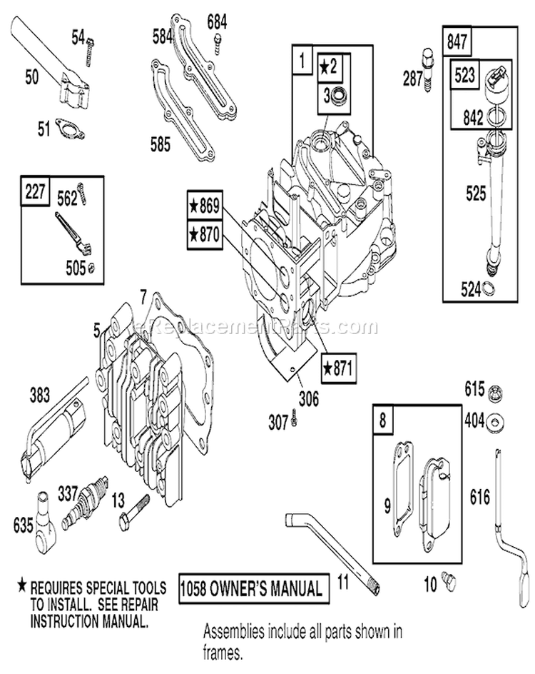 Engine Diagram and Parts List for 20805 200000001-200999999 - 2000 Toro Lawn Mower