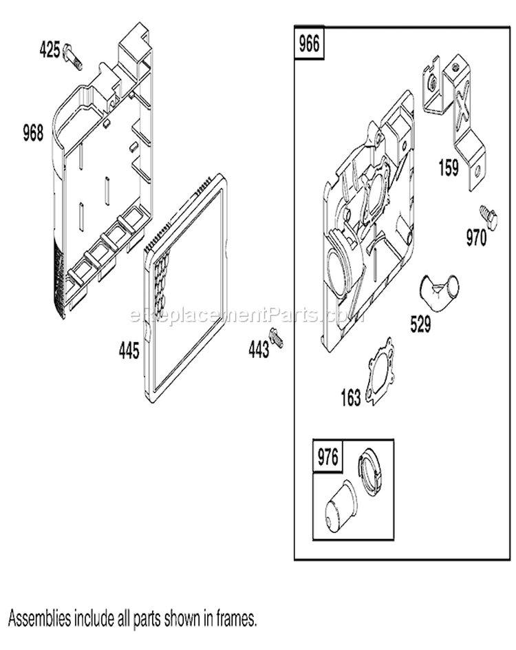 Air Cleaner Assembly Diagram and Parts List for 20814 220000001-220999999 - 2002 Toro Lawn Mower