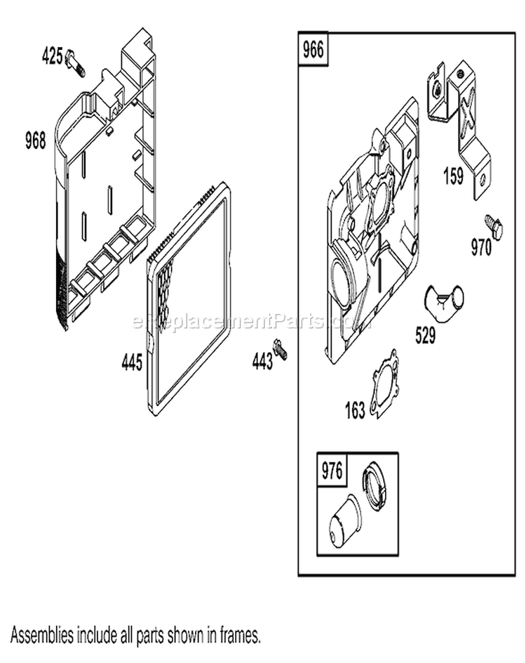 Air Cleaner Assembly Diagram and Parts List for 20816 240000001-240999999 - 2004 Toro Lawn Mower