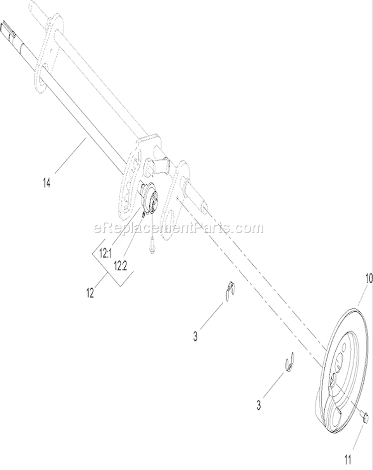 Rear Axle Assembly Diagram and Parts List for 20816 240000001-240999999 - 2004 Toro Lawn Mower