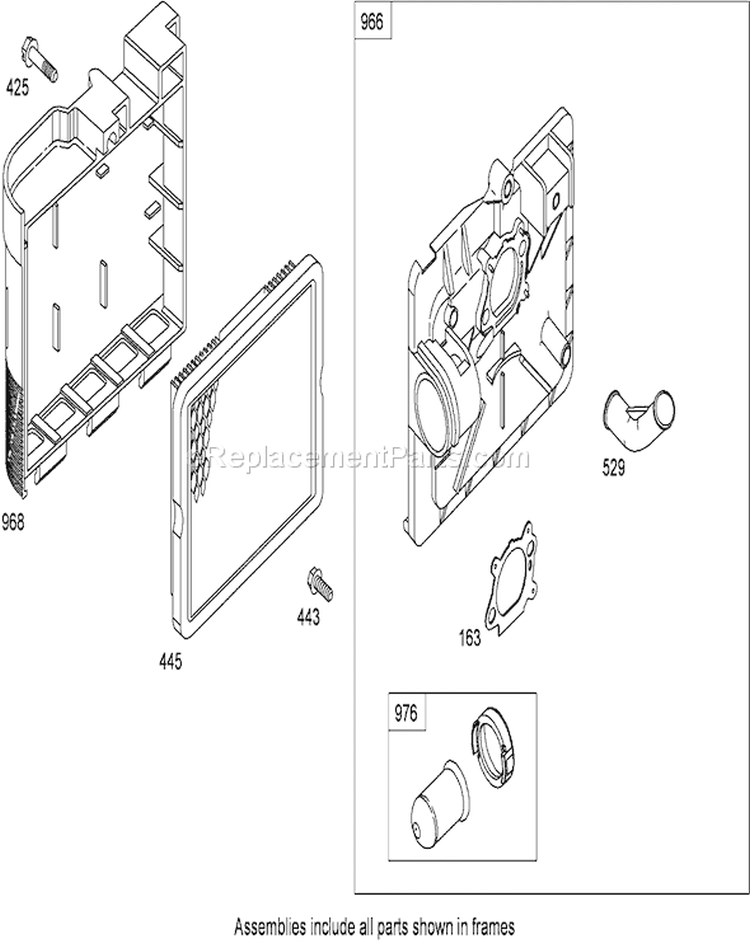 Air Cleaner Assembly Diagram and Parts List for 20093 280000001-280999999 - 2008 Toro Lawn Mower