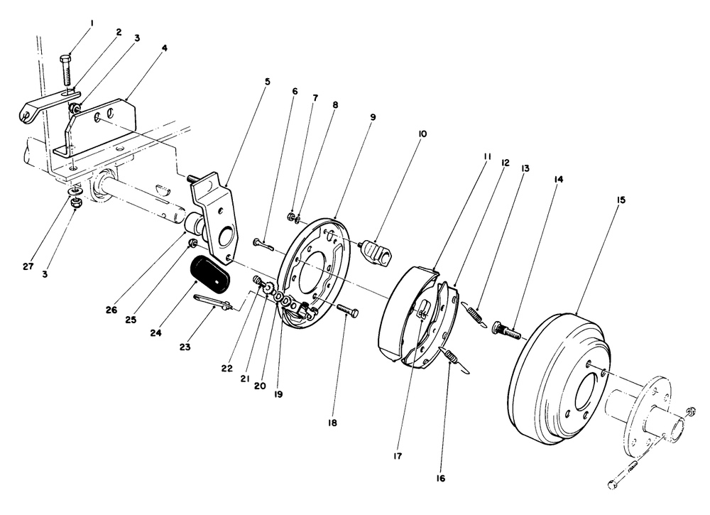Brake Kit Model No. 30758 (Optional) Diagram and Parts List for 30754 7000001 - 7999999 Toro Lawn Tractor