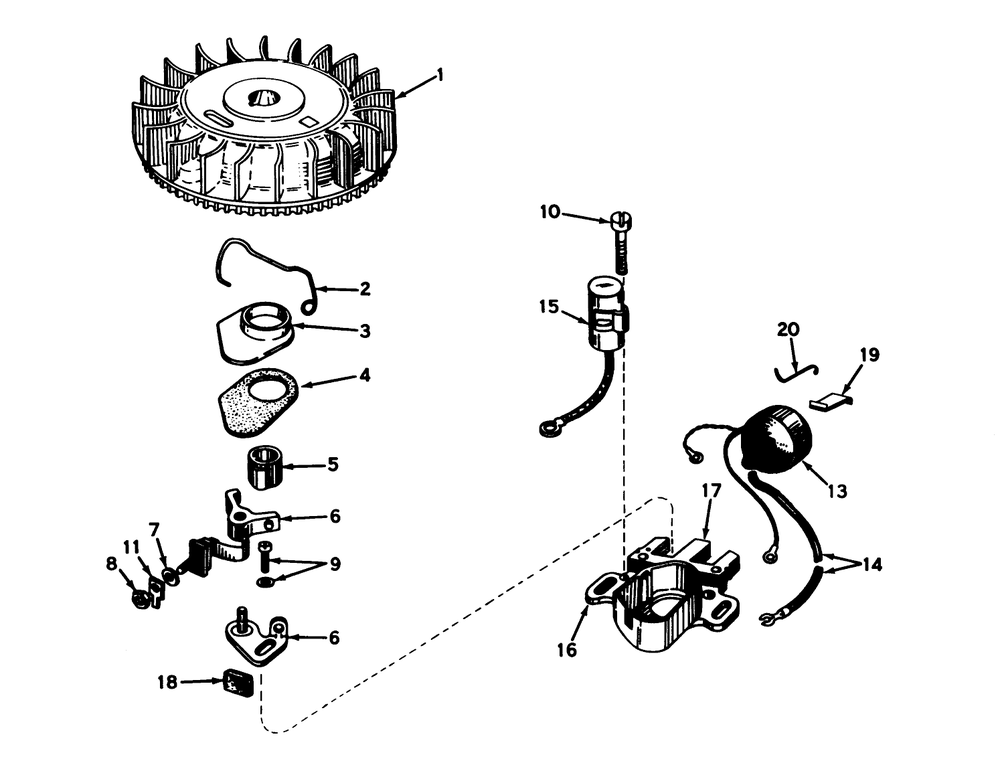 Magneto No. 610793 Diagram and Parts List for 20562 6000001 - 6999999 Toro Lawn Mower