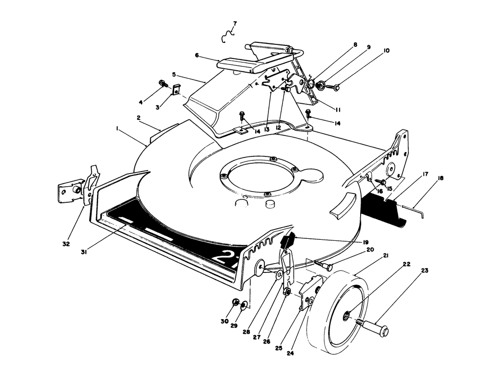 Housing Assembly Diagram and Parts List for 20526 8000001 - 8999999 Toro Lawn Mower
