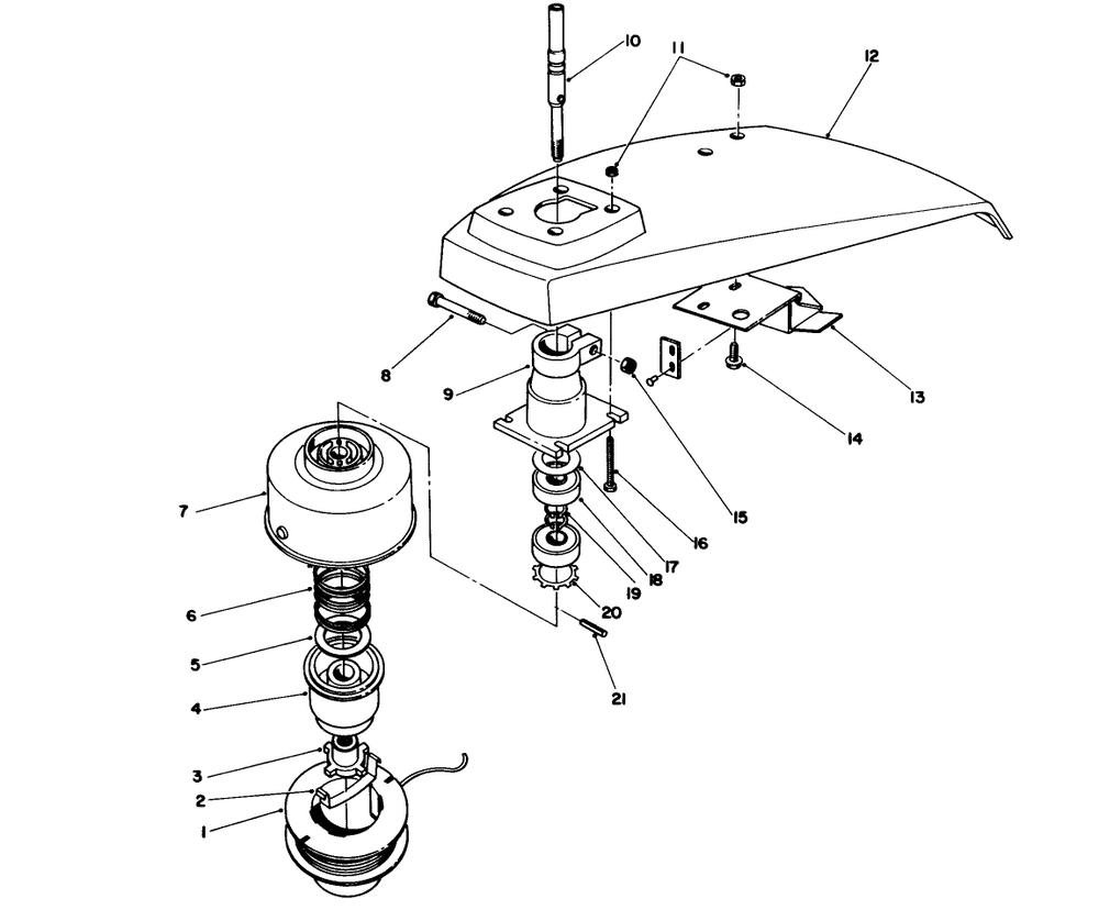 Trimmer Head Assembly Diagram and Parts List for 51641 7000001 - 7999999 Toro Trimmer