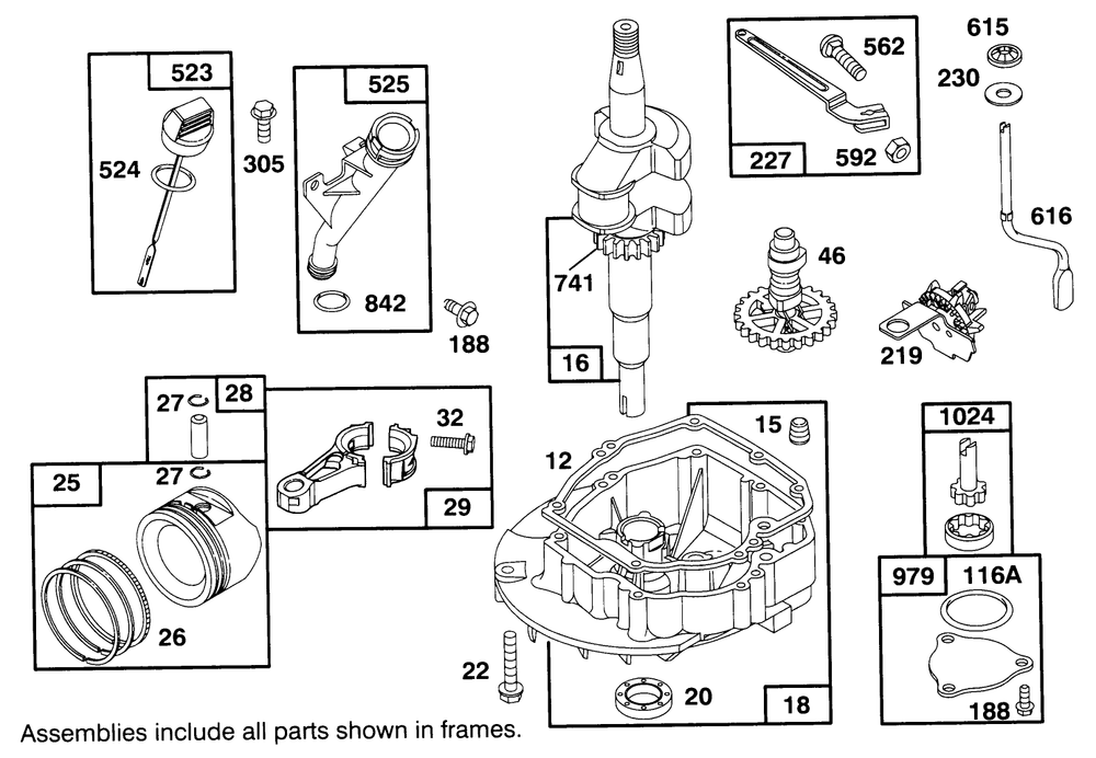 Engine Gts 150 Diagram and Parts List for 20922BC 59000001 - 59999999 Toro Lawn Mower