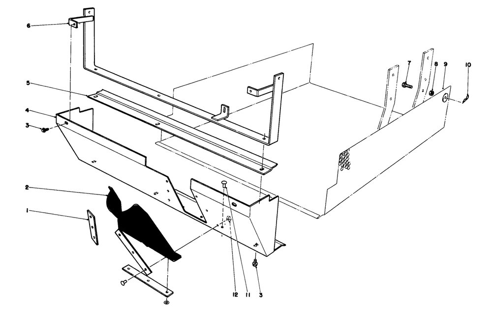 Cutting Unit 10 Diagram and Parts List for 30754 (800001-899999)(1988) Toro Lawn Tractor