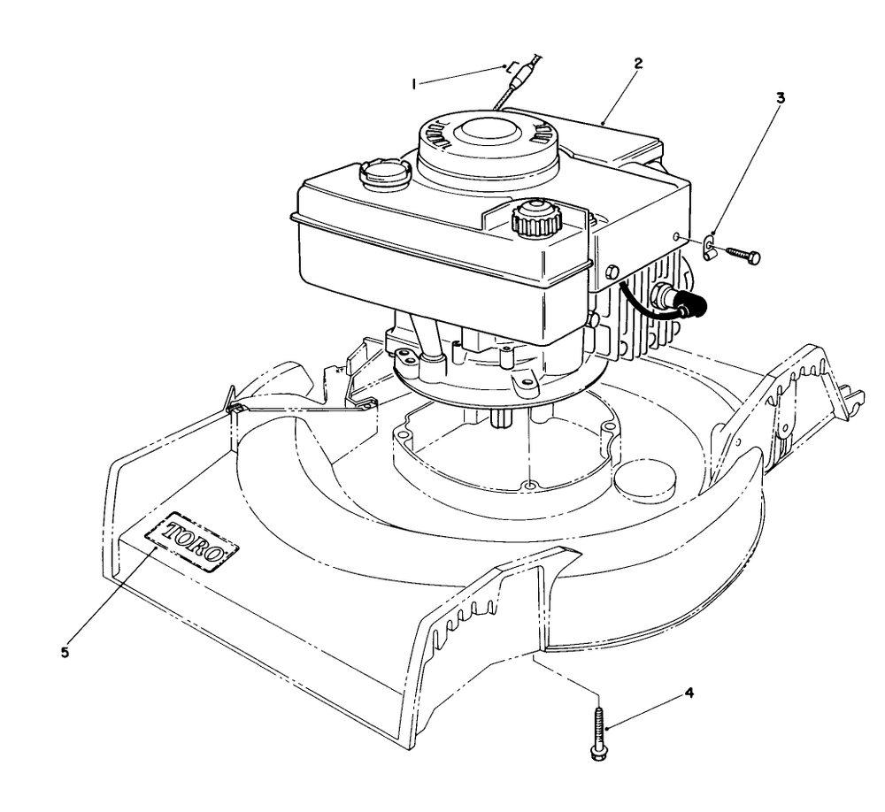 Engine Assembly Diagram and Parts List for 16576 0000001 - 0999999 Toro Lawn Mower
