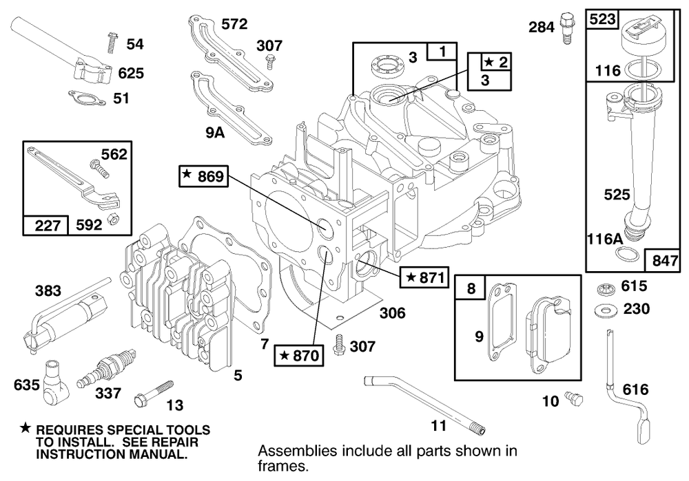 Engine Briggs & Stratton Model 12h802-1758-E1 Diagram and Parts List for 20489 8900001 - 8999999 Toro Lawn Mower
