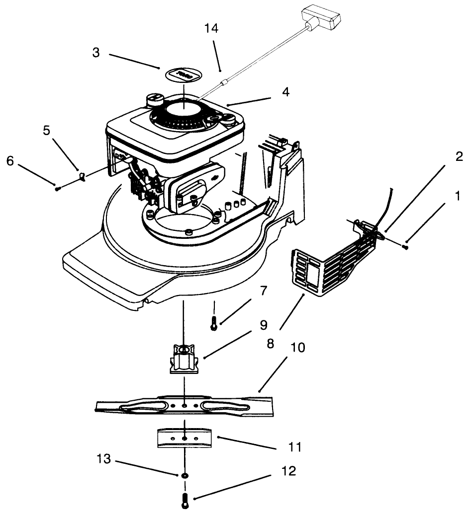 Engine Assembly Diagram and Parts List for 20903BC 4900001 - 4999999 Toro Lawn Mower