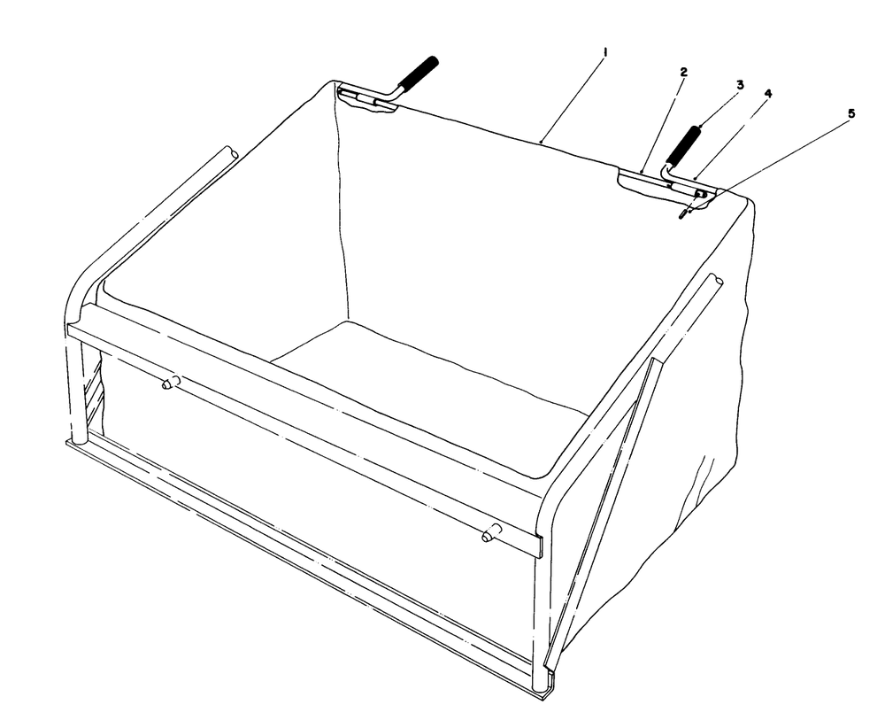 Leaf Bag Model No. 59123 (Optional) Diagram and Parts List for 56170 6000001 - 6999999 Toro Lawn Tractor Accessories