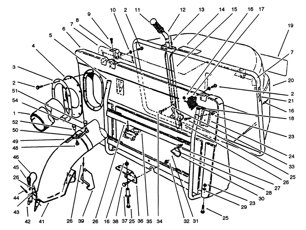 Grass Catcher Assembly Diagram and Parts List for 59176 3900001 - 3999999 Toro Lawn Tractor Accessories