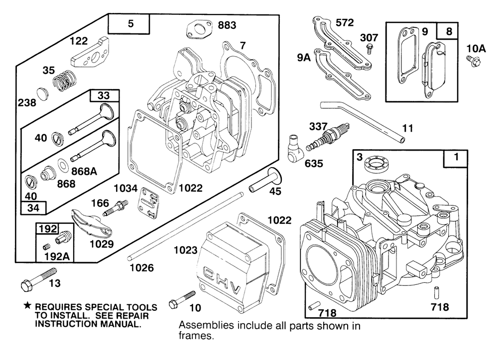 Engine Gts 150 Diagram and Parts List for 22145 69000001 - 69999999 Toro Lawn Mower