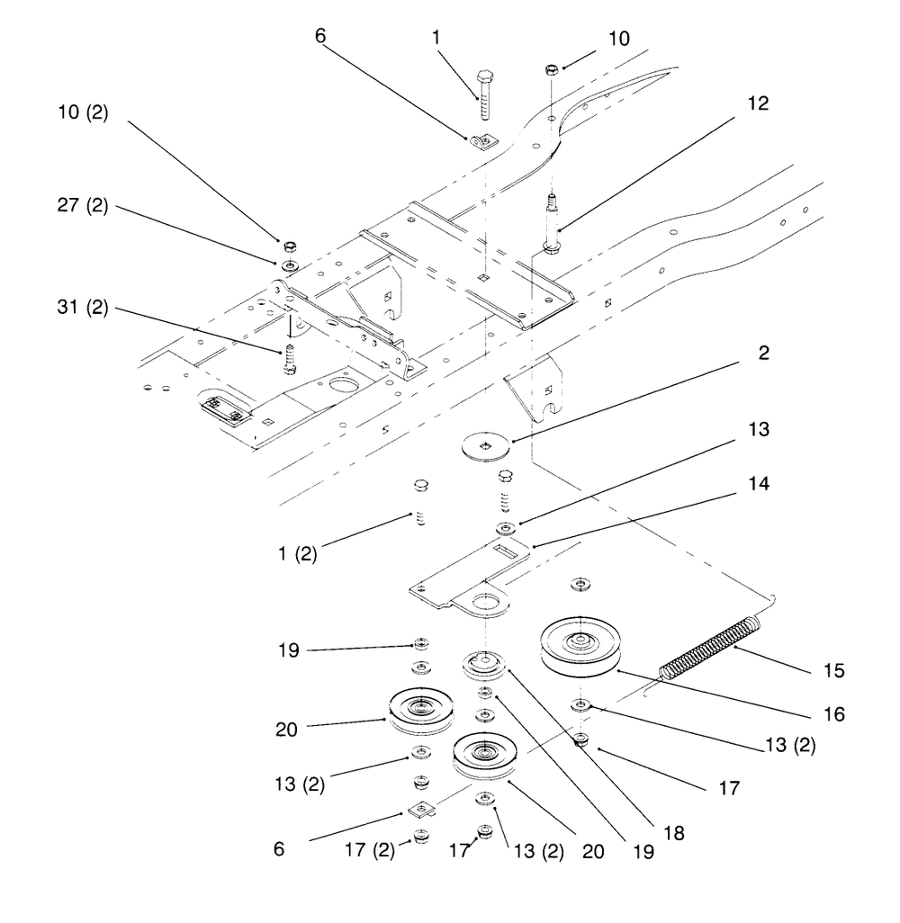 Hydro Drive Components Diagram and Parts List for 72084 6900001 - 6999999 Toro Lawn Tractor