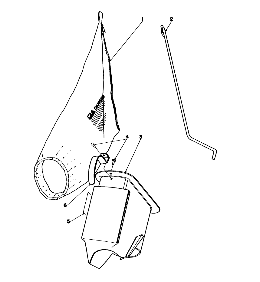Bagging Kit No. 47-6510 (Optional) Diagram and Parts List for 16780 4000001 - 4999999 Toro Lawn Mower