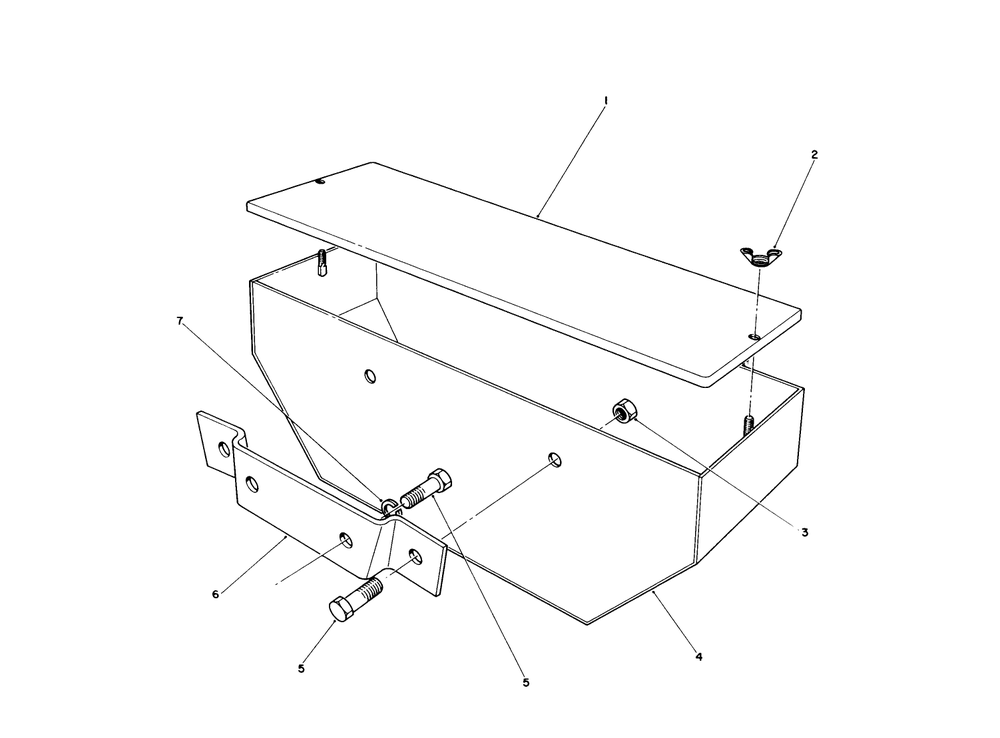 Weight Box Assembly Diagram and Parts List for 30761 800001 - 899999 Toro Snow Blower