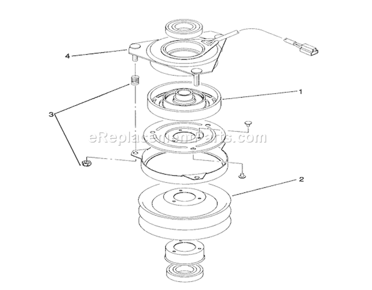 Clutch Assembly 78-6990 Diagram and Parts List for 22-14O501 1000001-1999999 - 1991 Toro Lawn Tractor