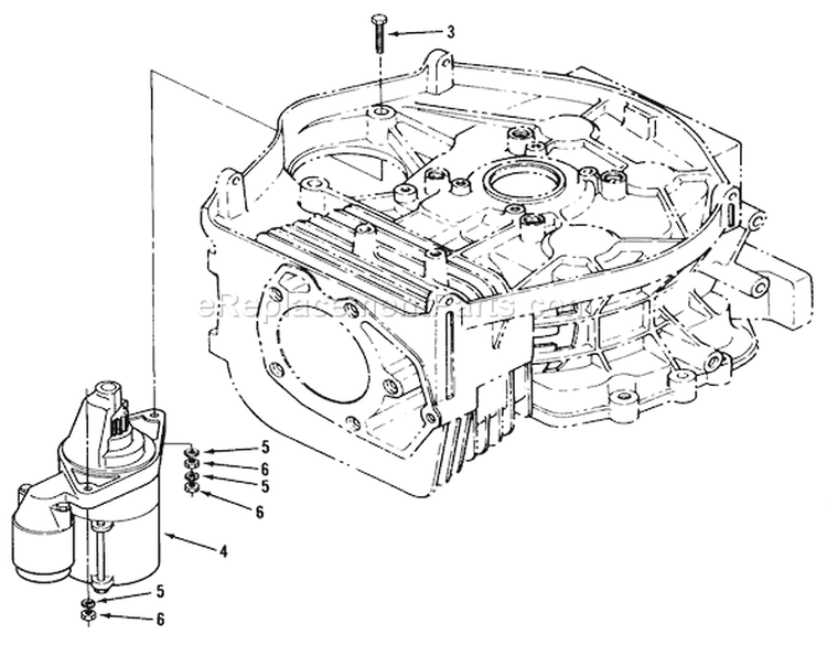 14hp Engine Starter Assembly Diagram and Parts List for 22-14O502 2000001-2999999 - 1992 Toro Lawn Tractor