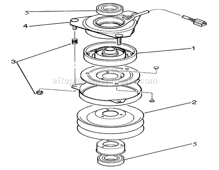 Clutch Assembly 78-6990 Diagram and Parts List for 22-14O502 2000001-2999999 - 1992 Toro Lawn Tractor