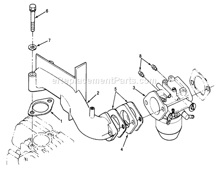 14hp Engine Carburetor Assembly Diagram and Parts List for 22-14O502 2000001-2999999 - 1992 Toro Lawn Tractor