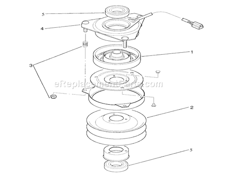 Clutch Assembly 78-6990 Diagram and Parts List for 22-14OE01 1000001-1999999 - 1991 Toro Lawn Tractor