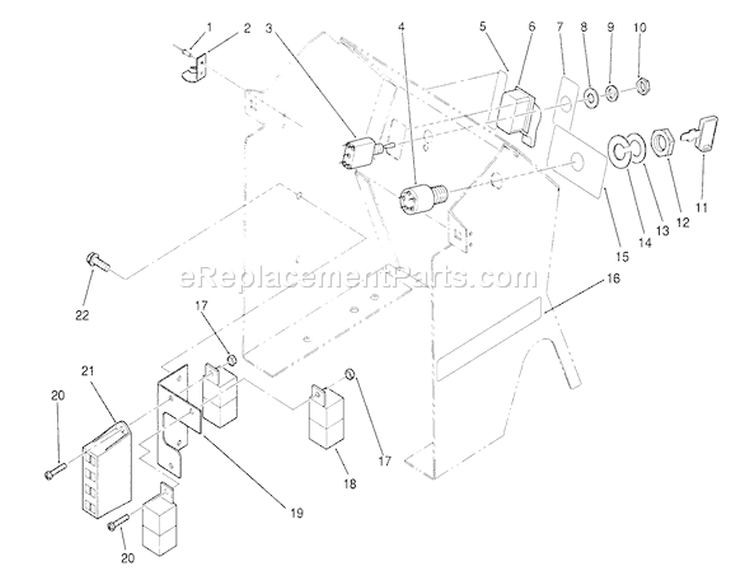 Dash Assembly Diagram and Parts List for 22-14OE01 1000001-1999999 - 1991 Toro Lawn Tractor