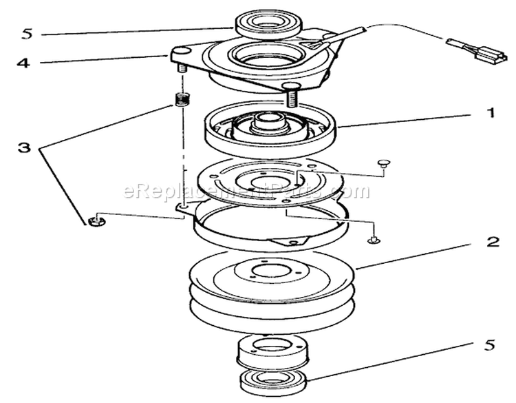 Clutch Assembly 78-6990 Diagram and Parts List for 22-14OE02 2000001-2999999 - 1992 Toro Lawn Tractor