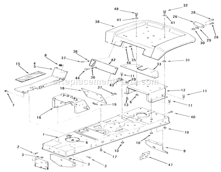 Page Q Diagram and Parts List for 22-17KE02 1989 Toro Lawn Tractor