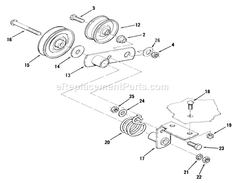 Page G Diagram and Parts List for 22-17KE02 1989 Toro Lawn Tractor