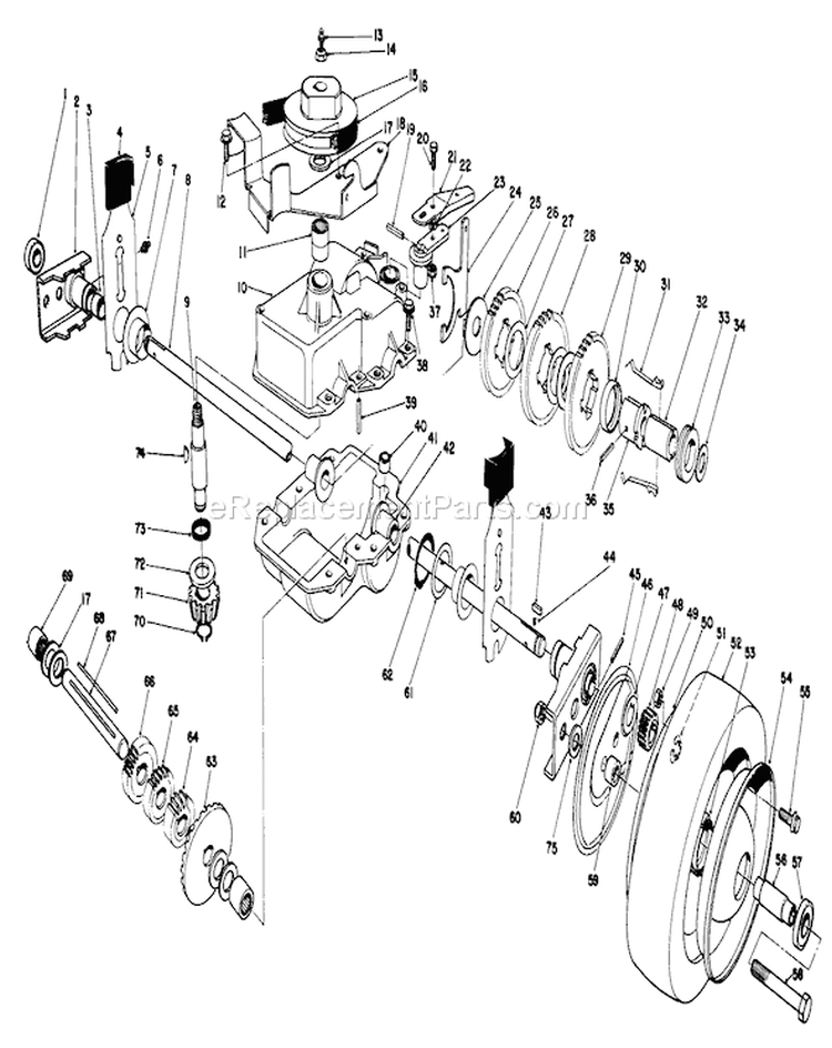 Page F Diagram and Parts List for 22035C 7000001-7999999 - 1987 Toro Lawn Mower