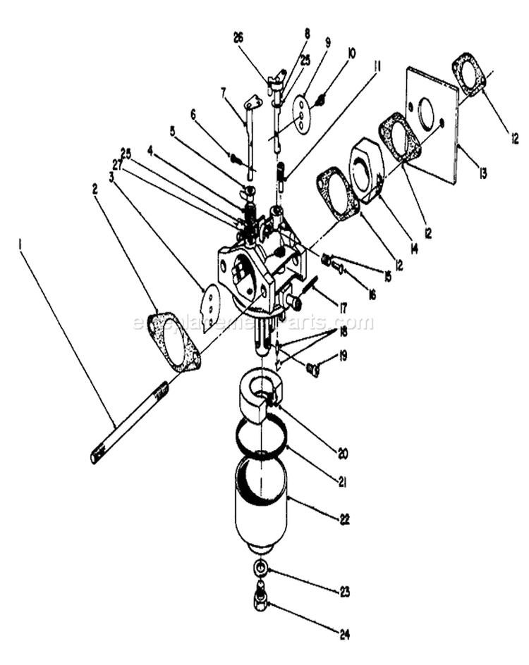 Page A Diagram and Parts List for 22035 1000001-1999999 - 1991 Toro Lawn Mower