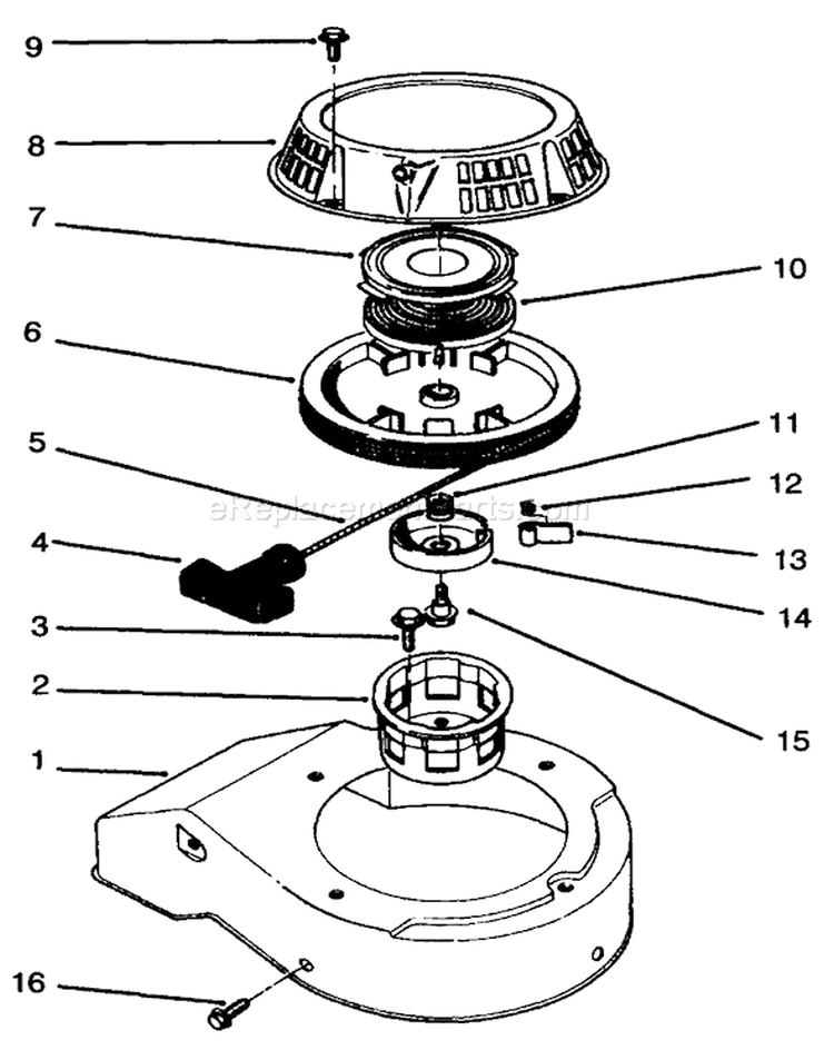 Page M Diagram and Parts List for 22037BC 5900001-5999999 - 1995 Toro Lawn Mower