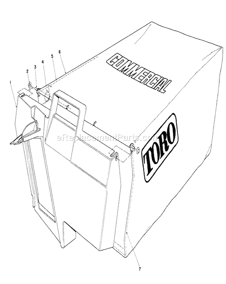 Page G Diagram and Parts List for 22037B 49000001-49999999 - 1994 Toro Lawn Mower