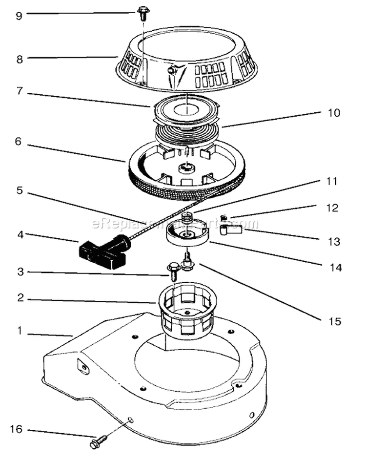 Page M Diagram and Parts List for 22038 7900001-7999999 - 1997 Toro Lawn Mower