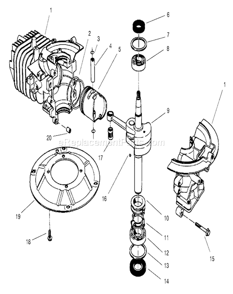 Page C Diagram and Parts List for 22038 8900001-8999999 - 1998 Toro Lawn Mower