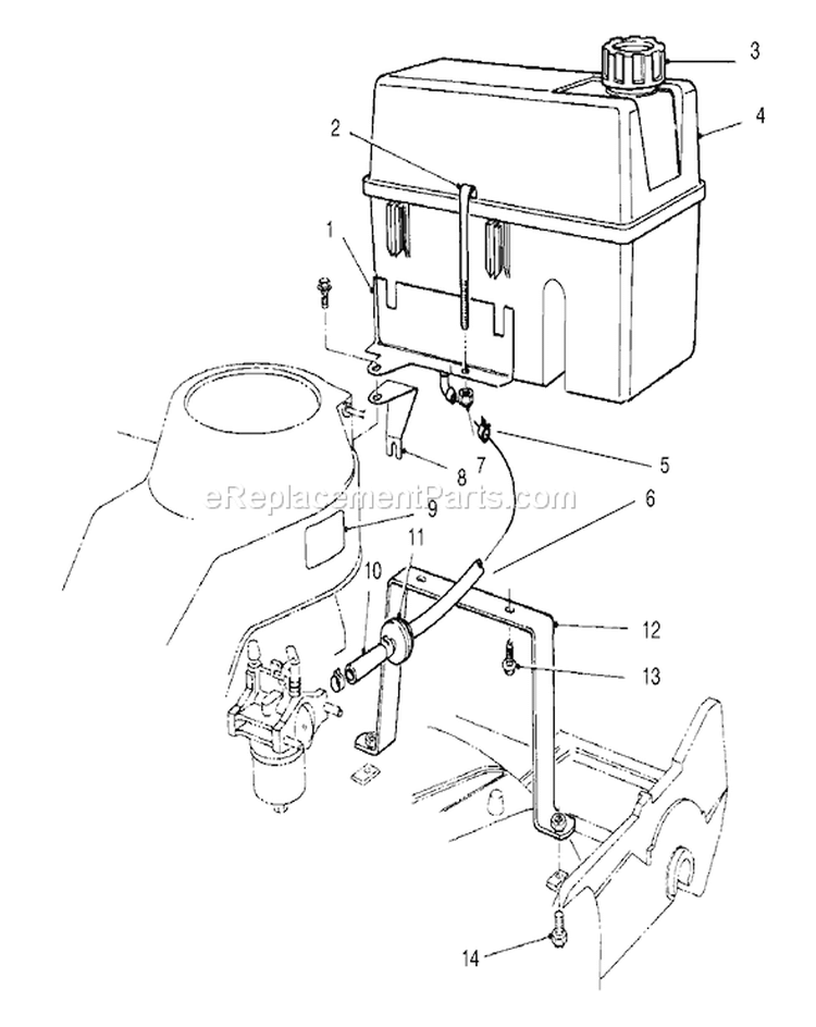 Page E Diagram and Parts List for 22038 8900001-8999999 - 1998 Toro Lawn Mower