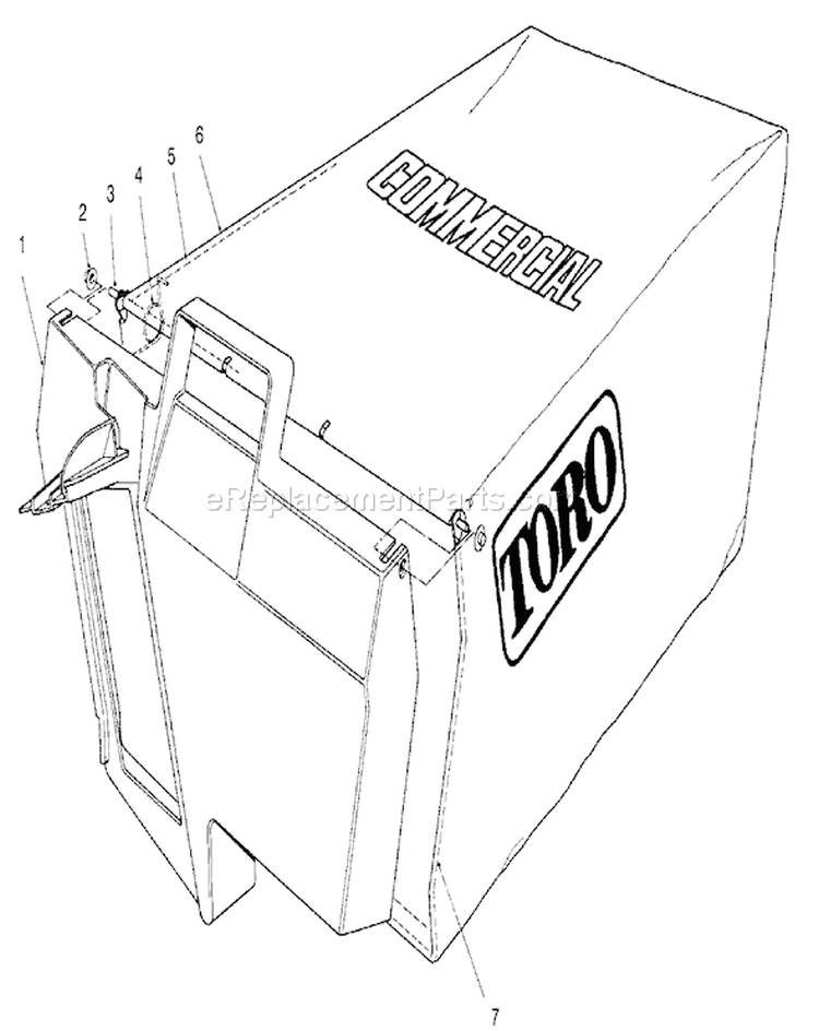 Page H Diagram and Parts List for 22038 8900001-8999999 - 1998 Toro Lawn Mower