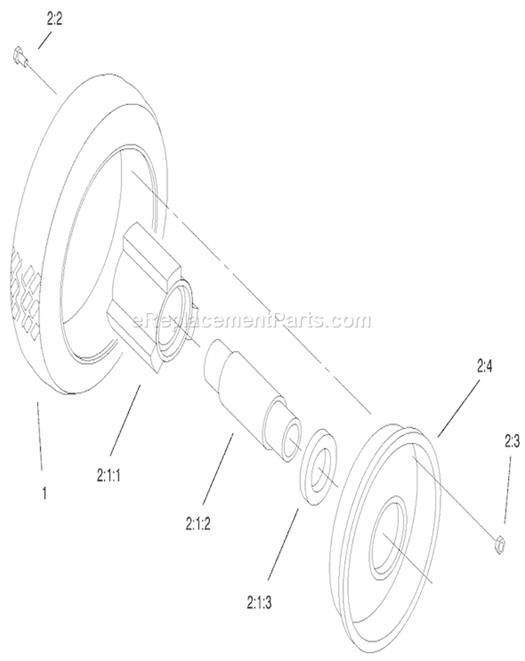 Page E Diagram and Parts List for 22038 9900001-9999999 - 1999 Toro Lawn Mower