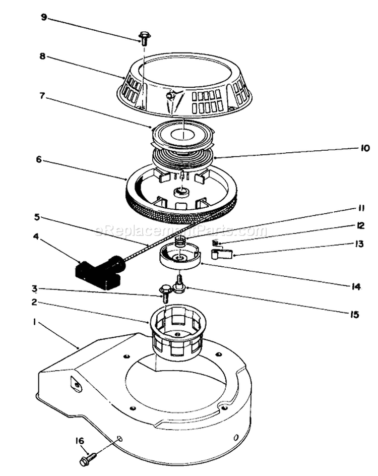 Page M Diagram and Parts List for 22040 1000001-1999999 - 1991 Toro Lawn Mower