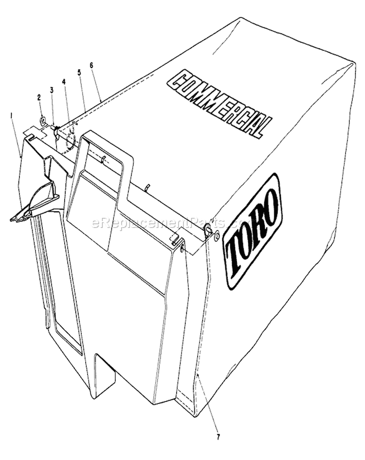 Page H Diagram and Parts List for 22040 1000001-1999999 - 1991 Toro Lawn Mower