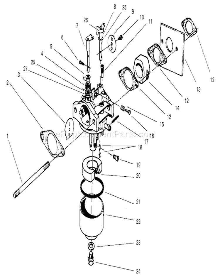 Page A Diagram and Parts List for 22040 200000001-200999999 - 2000 Toro Lawn Mower