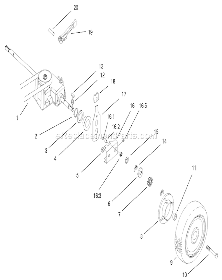 Page M Diagram and Parts List for 22040 200000001-200999999 - 2000 Toro Lawn Mower