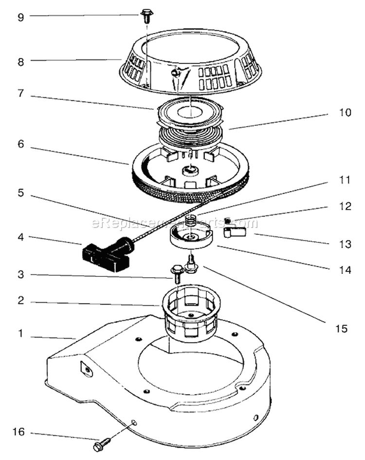 Page O Diagram and Parts List for 22040 200000001-200999999 - 2000 Toro Lawn Mower